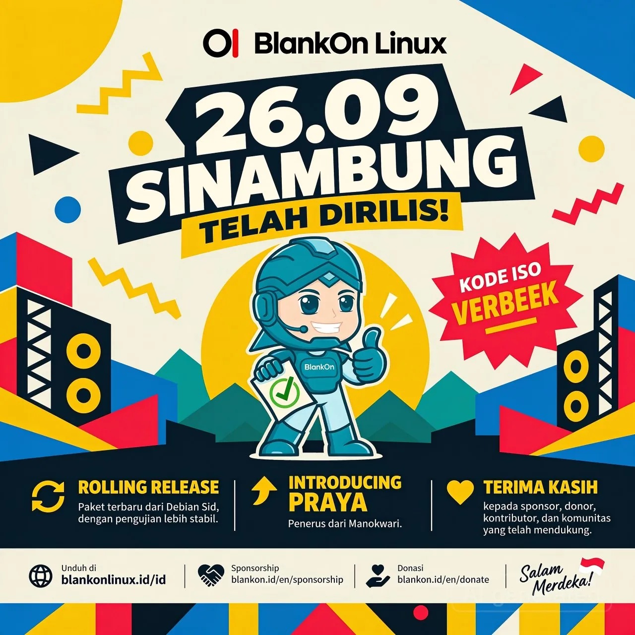 Poster BlankOn Linux Sinambung
